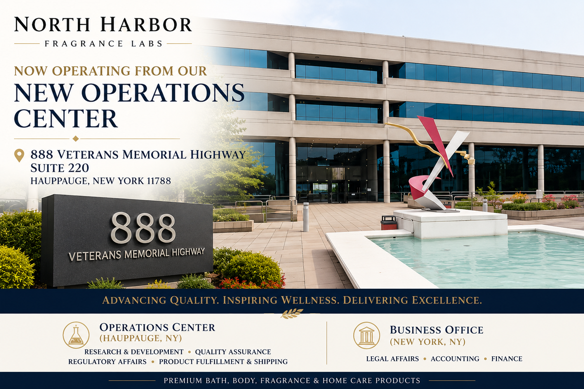 North Harbor Fragrance Labs Announces New Operations Location