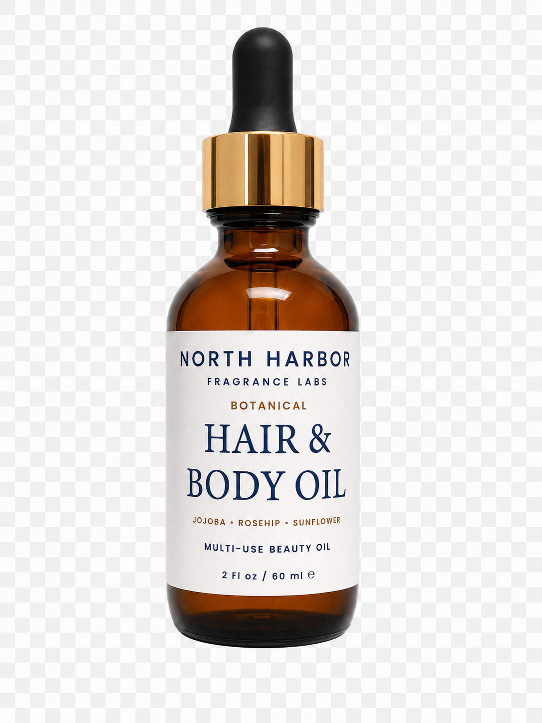 North Harbor Botanical Hair & Body Oil  - Lightweight Botanical Oil for Hair & Skin  - 2 fl oz / 60 mL