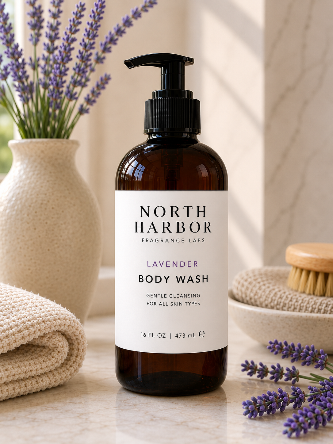 North Harbor Lavender Body Wash – 16 fl oz / 473mL